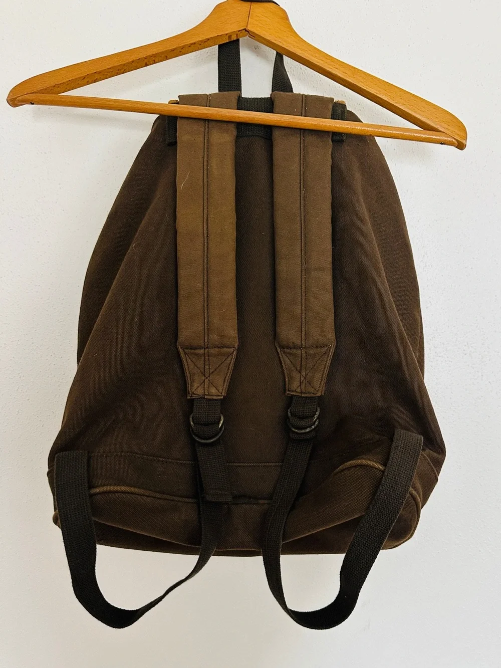 Vintage High Sierra Vintage Canvas Leather Backpack Brown Rucksack Hiking School